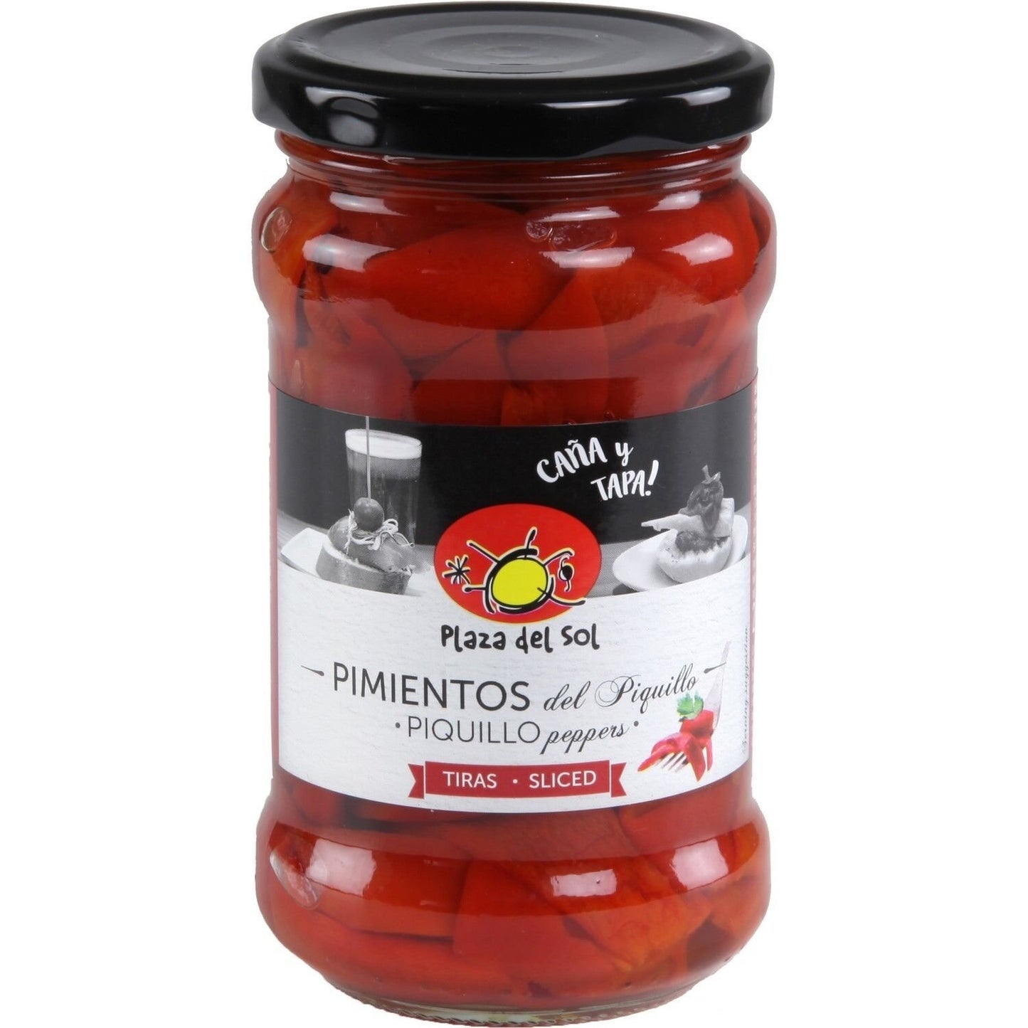 Poivrons Piquillon en Lanières PLAZA DEL SOL le bocal de 220g net égoutté