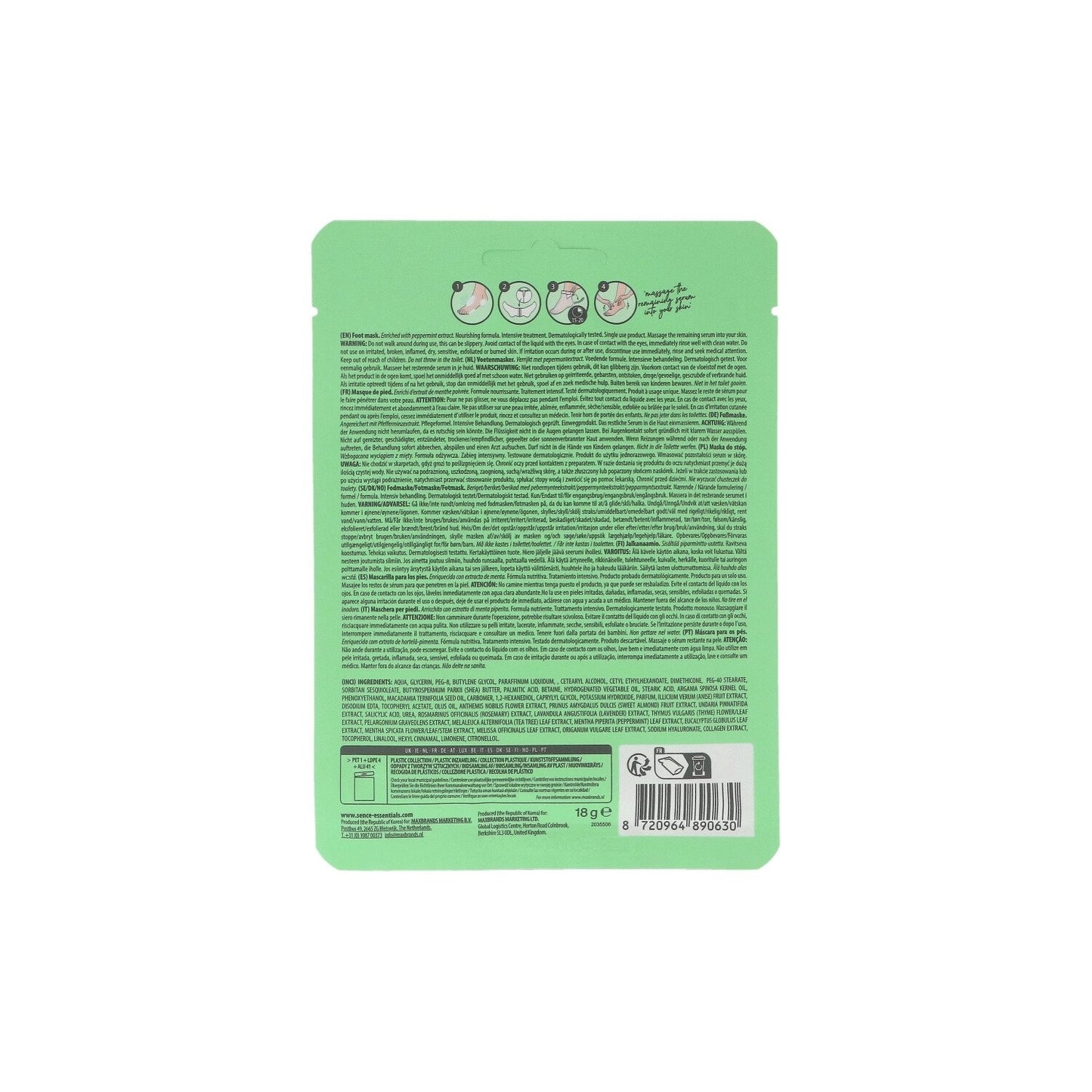 Masque pour les Pieds Menthe Poivrée SENCE
