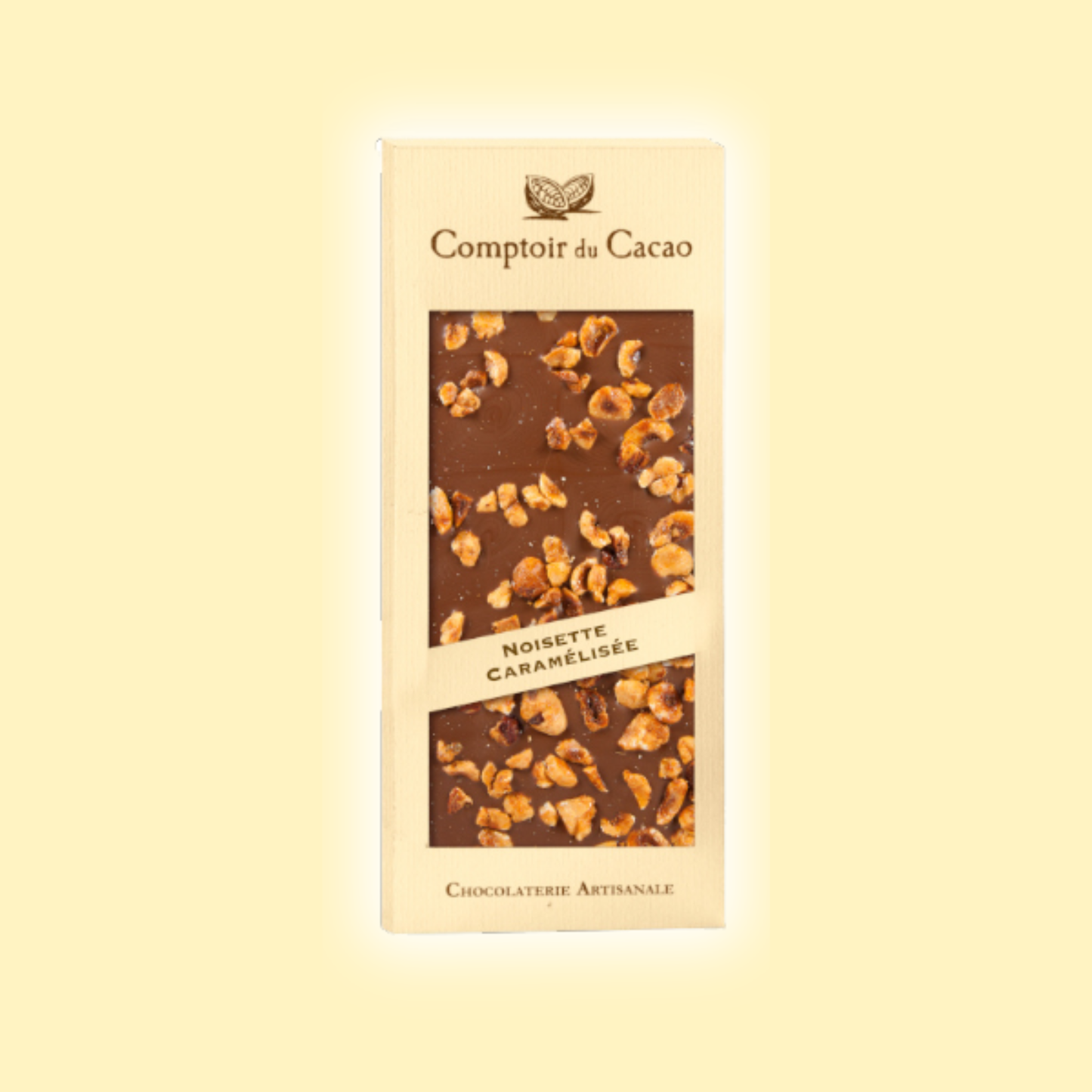 Tablette chocolat au lait noisettes caramélisées COMPTOIR DU CACAO