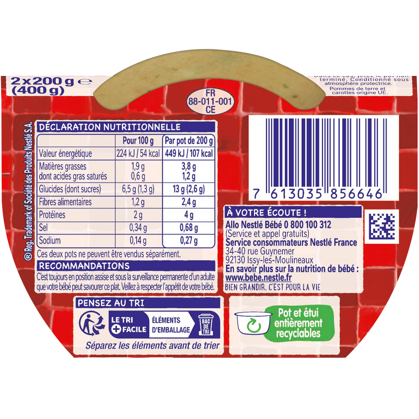 NESTLE Pot au Feu Baby Meal 8+ Months