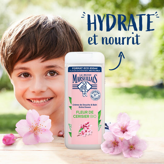 Gel Douche Hydratant et Nourrissant Fleur de Cerisier Bio LE PETIT MARSEILLAIS