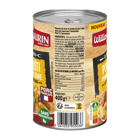 Schweinebraten mit Kartoffeln und Senfsauce WILLIAM SAURIN