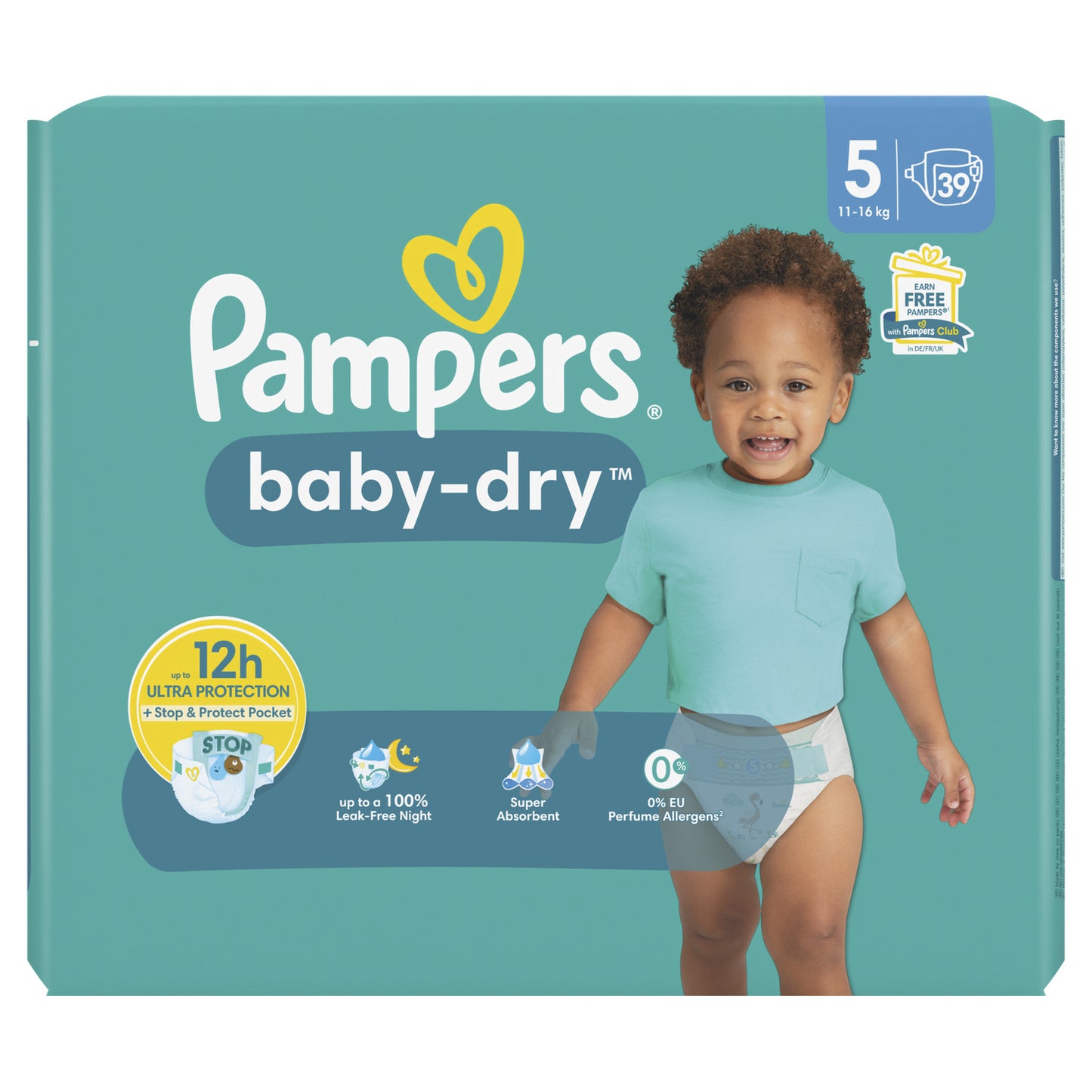 Pampers Baby-Dry Baby Diapers Size 5 11kg-16kg