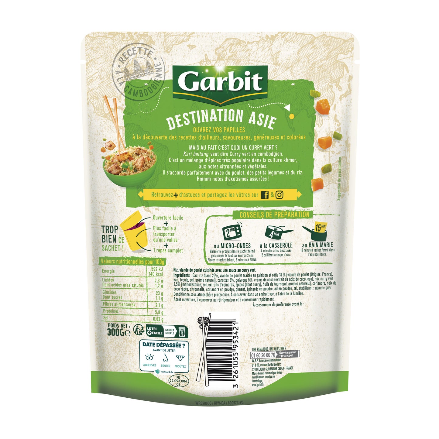 GARBIT Green Curry Individual Dish