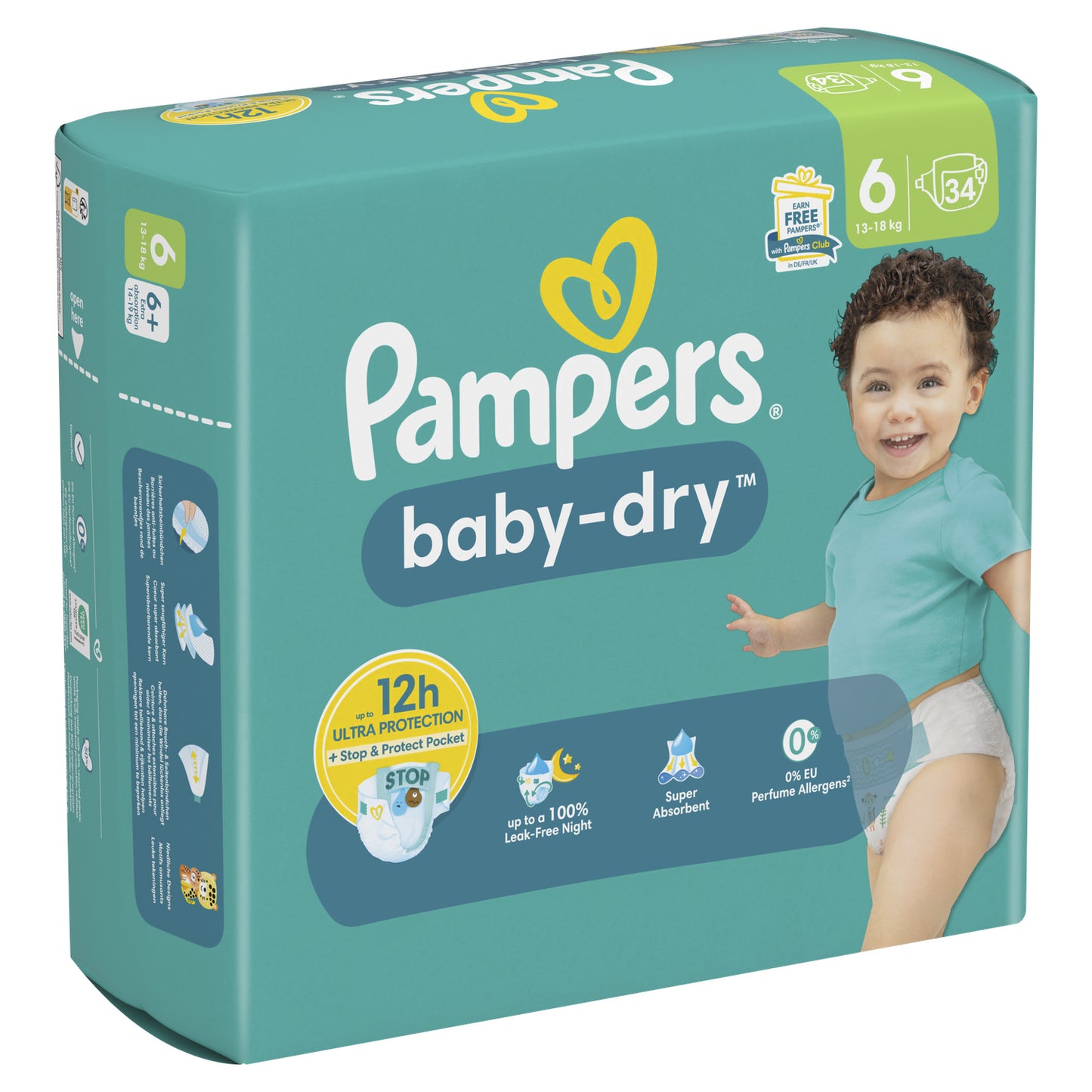 Baby-Dry Giga Babywindeln Größe 6 13kg-18kg PAMPERS