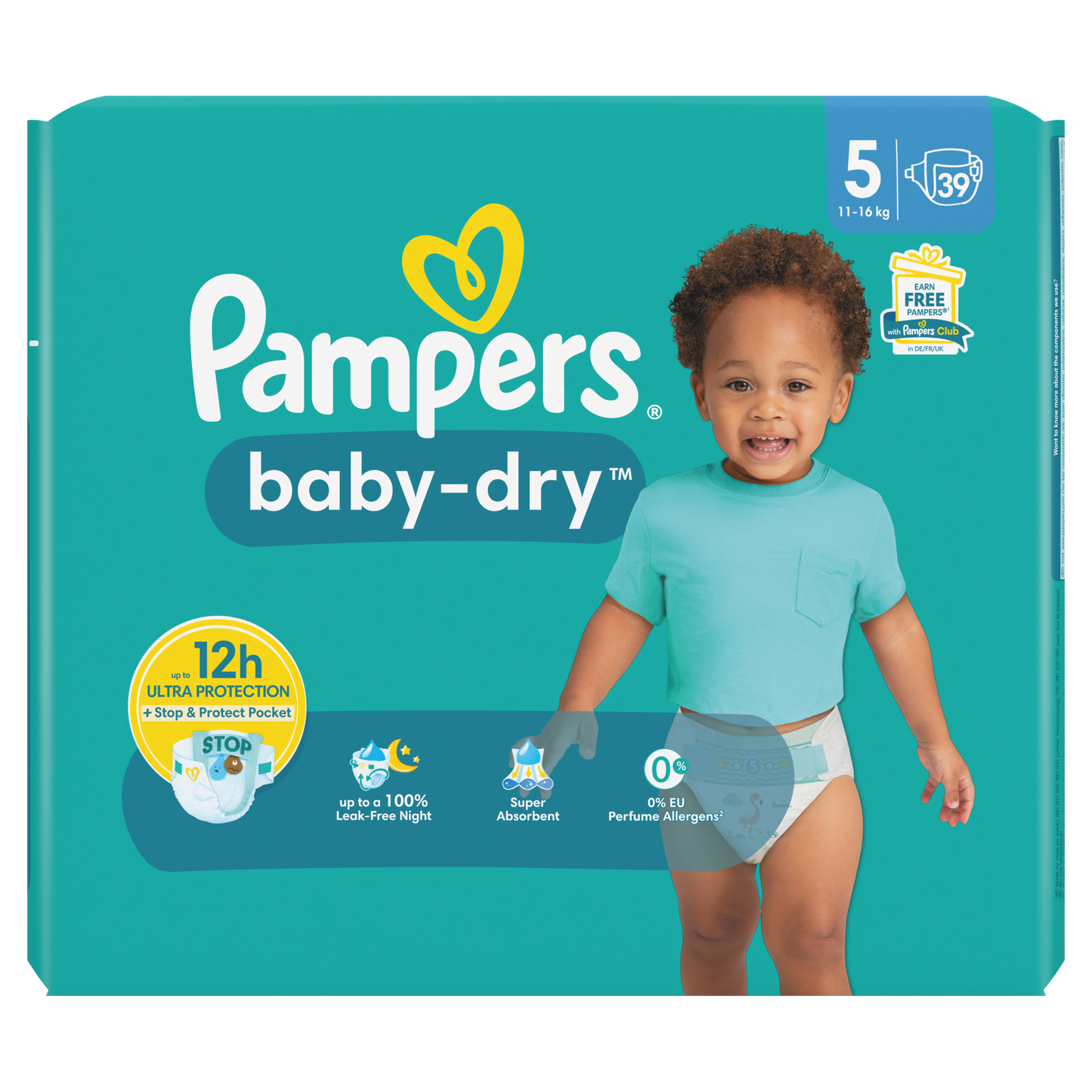 Pampers Baby-Dry Baby Diapers Size 5 11kg-16kg