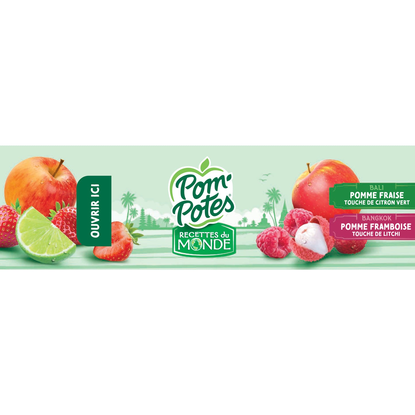 Kompott Rezepte Asiatische Süßigkeiten Apfel Himbeere Litschi, Erdbeere Limette Ohne Zuckerzusatz POM'POTES