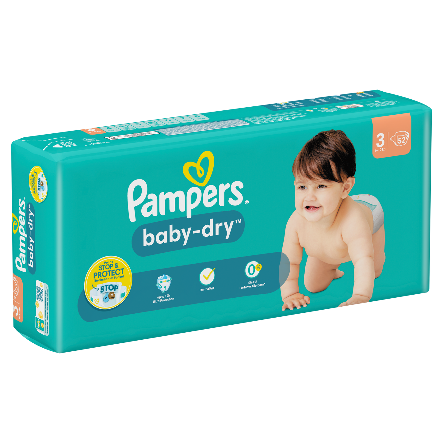 PAMPERS Baby-Dry Baby Diapers Size 3 6kg-10kg