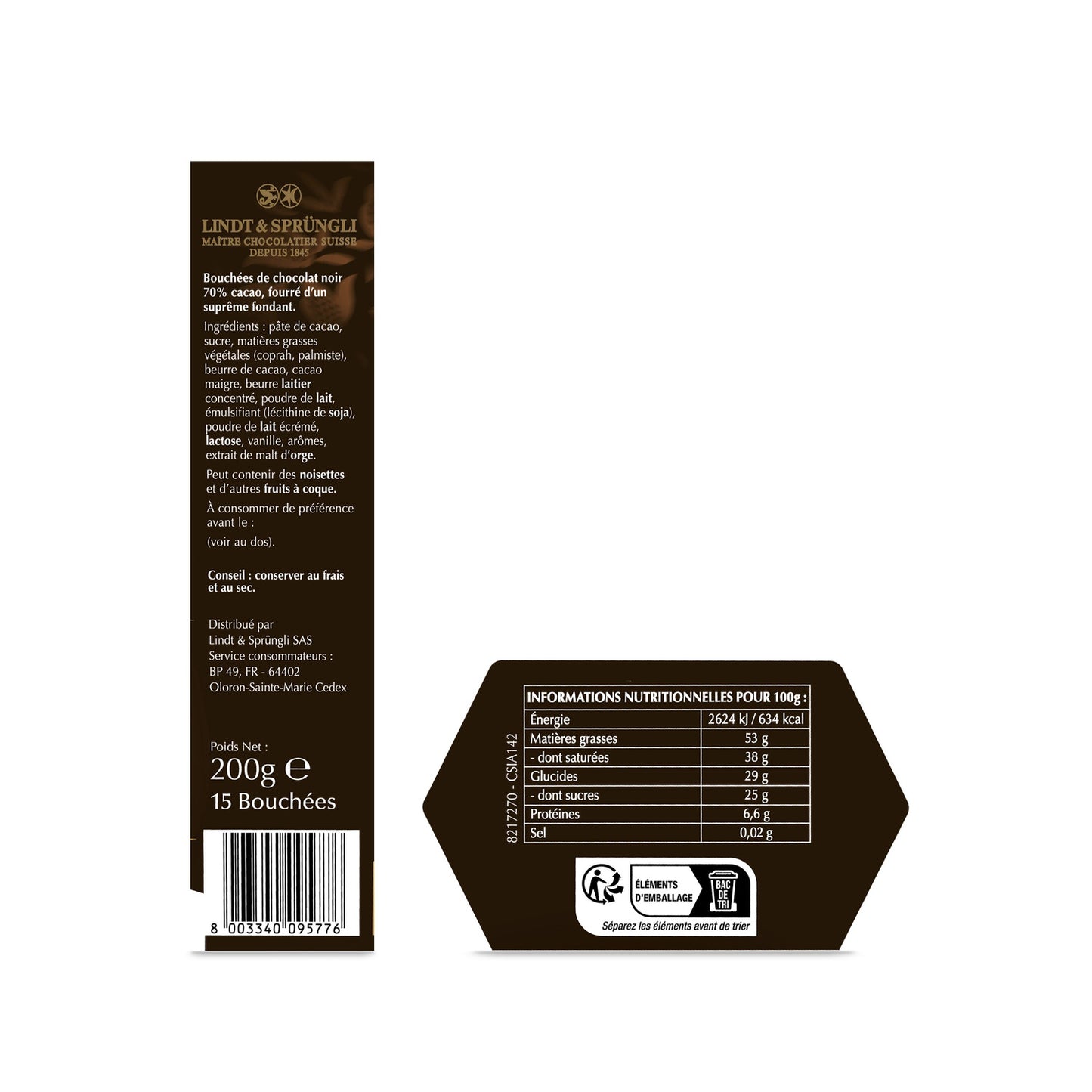 LINDOR LINDT Intense Dark Chocolate