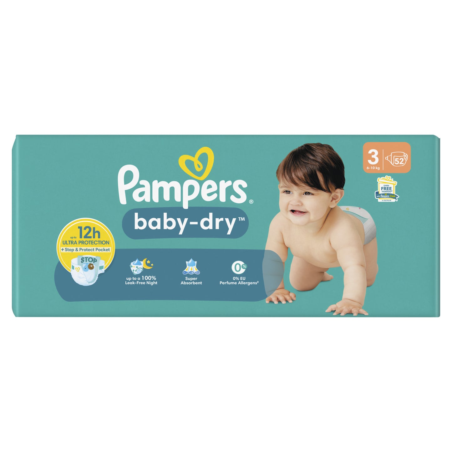 PAMPERS Baby-Dry Baby Diapers Size 3 6kg-10kg