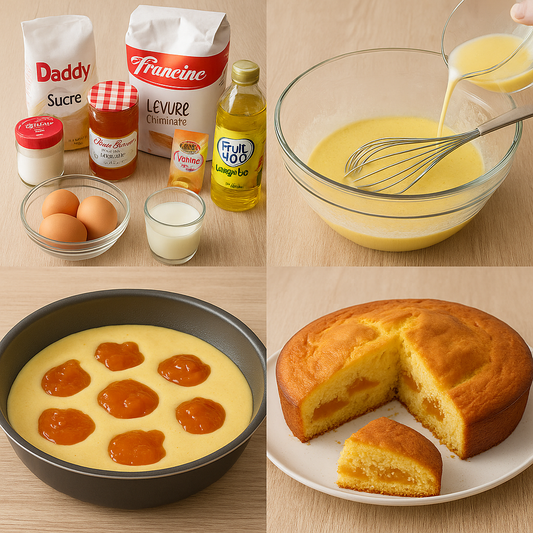 Gâteau moelleux à la confiture d’abricots