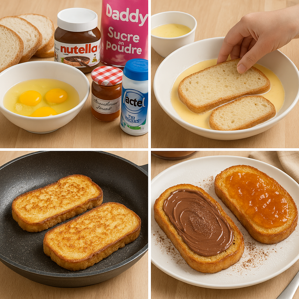 Pain perdu gourmand choco-noisette & confiture