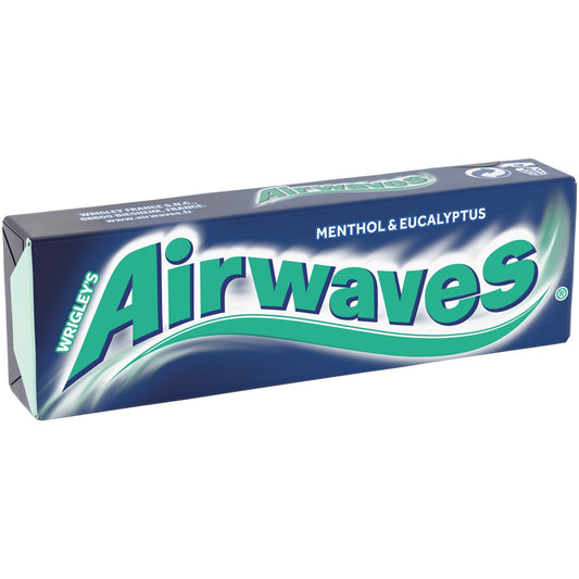 Chewing-Gum Menthol Eucalyptus Sans Sucres AIRWAVES l'etui de 10 dragées