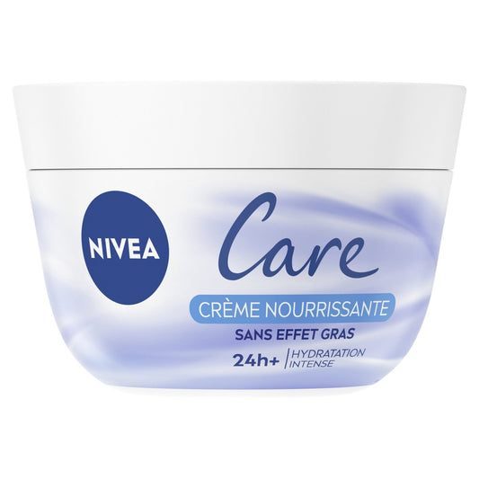 Crème Multi-Usages Visage Corps Mains Peau Sèche et Très Sèche Hydratation 24h Beurre de Karité NIVEA Le pot de 200mL