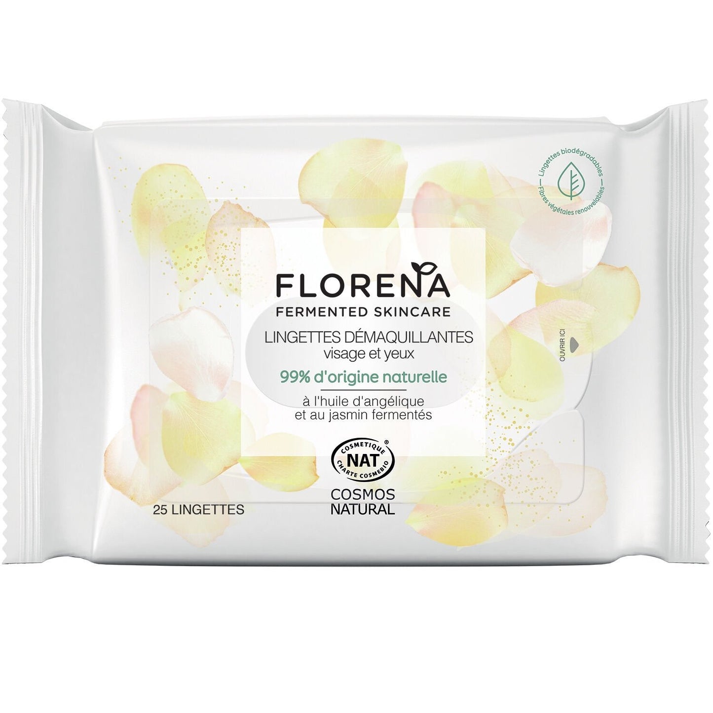 FLORENA Jasmine and Angelica Oil Makeup Remover Wipes