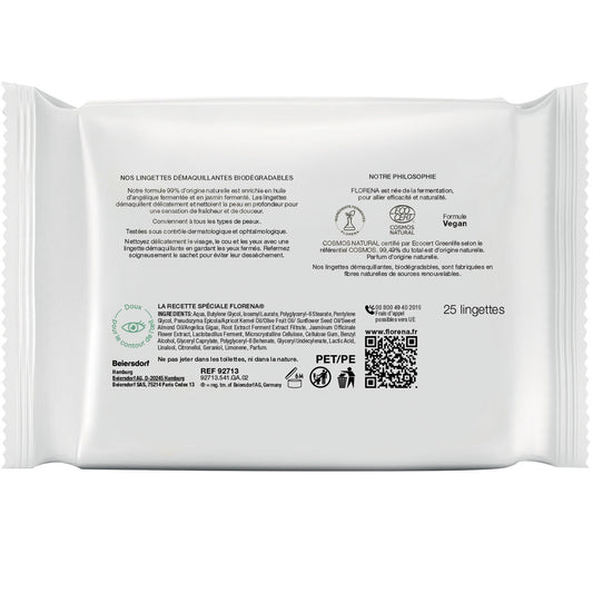FLORENA Jasmine and Angelica Oil Makeup Remover Wipes
