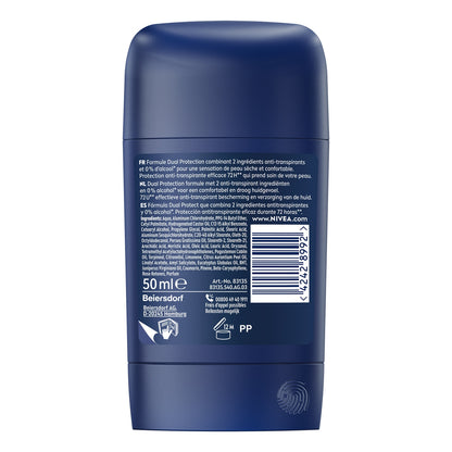 Déodorant Stick stick homme dry impact anti-bactérien 72h anti-transpirant 0% alcool séchage rapide NIVEA MEN 