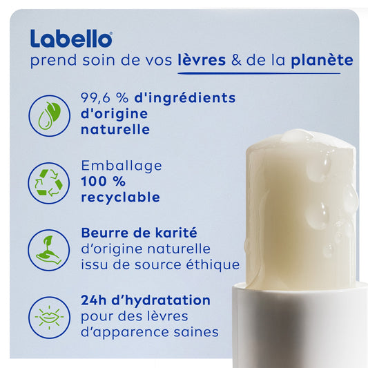 Stick à lèvres Hydratation 24h Beurre de Karité et Huiles Naturelles LABELLO 