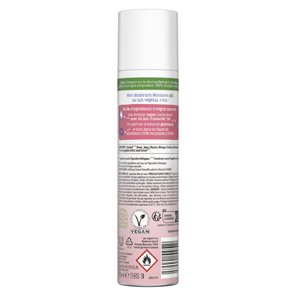 Monsavon Almond Milk Deodorant Spray Organic Plant Milk for Dry Skin