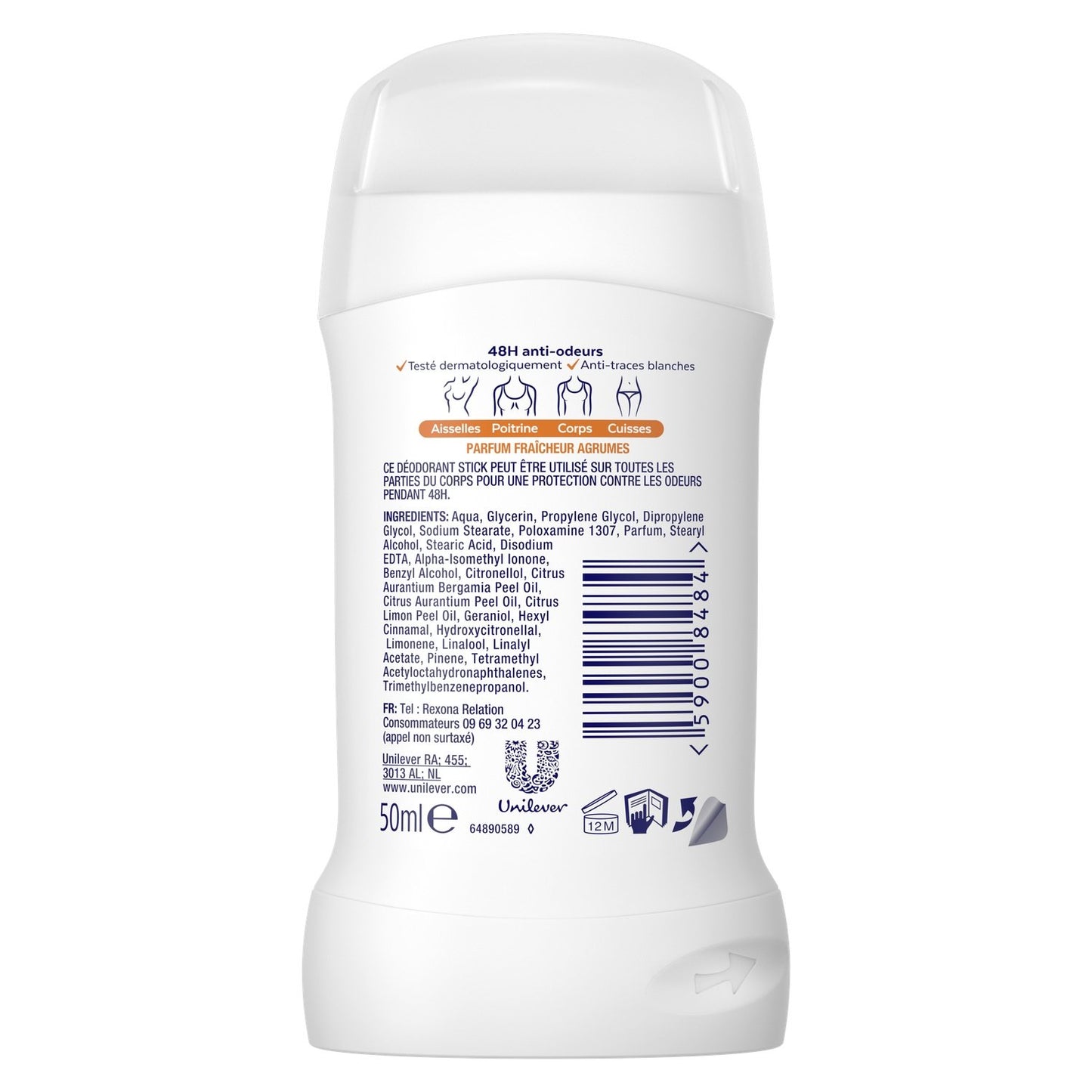 REXONA Citrus Deodorant Stick 0% Alcohol