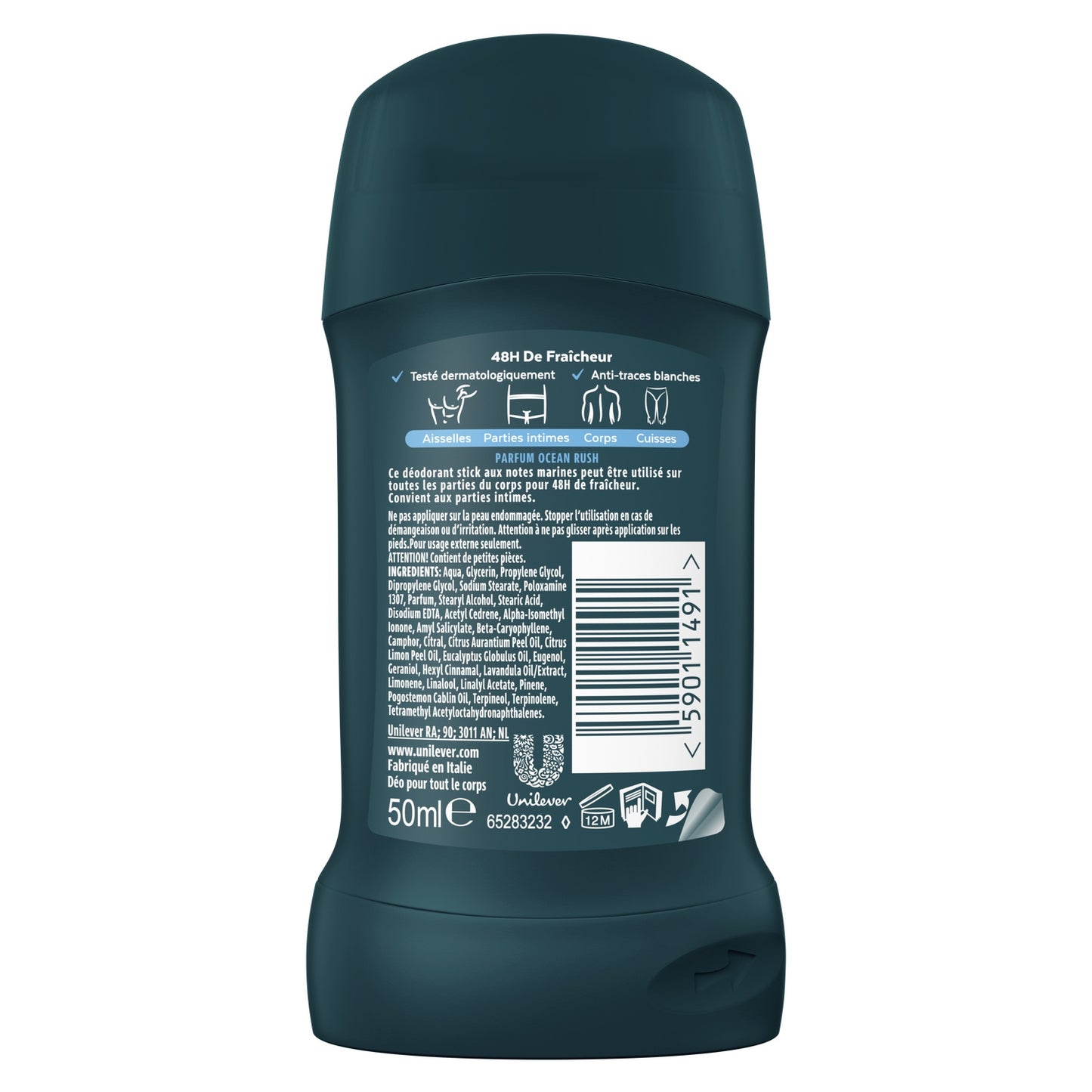 Déodorant Homme Pour tout le Corps 72h Ocean Rush REXONA MEN 