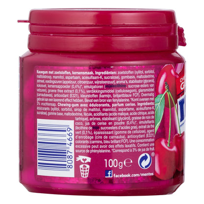 Pure Fresh Cherry Chewing Gum Without Sugar MENTOS