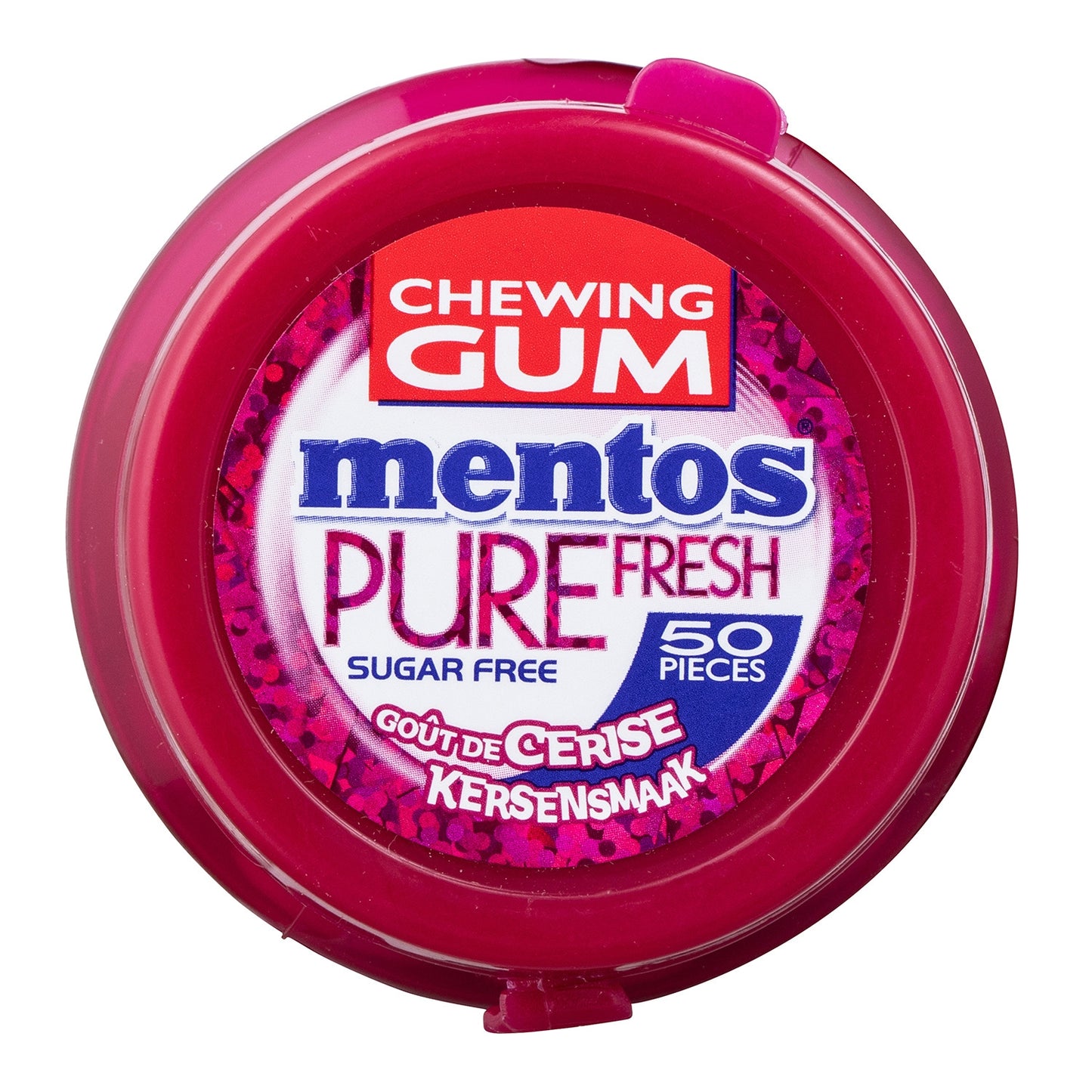Pure Fresh Cherry Chewing Gum Without Sugar MENTOS