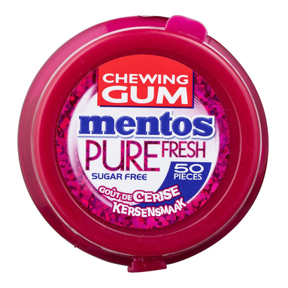 Pure Fresh Cherry Chewing Gum Without Sugar MENTOS