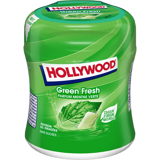 Chewing Gum Fresh Greensfresh Sans Sucres HOLLYWOOD la boite de 60 dragées