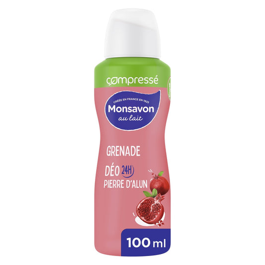 Déodorant Spray Compressé Antibactérien Pierre d'Alun MONSAVON le spray