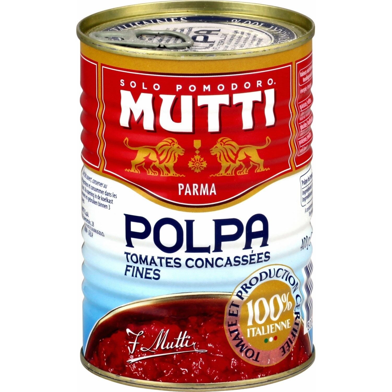 Pulpe de tomate concassées/fines Polpa MUTTI 