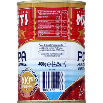 Pulpe de tomate concassées/fines Polpa MUTTI 