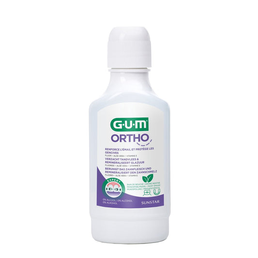 Bain de Bouche Orthodontie Renforce l'Email Sans Alcool Gum GUM le flacon de 300mL