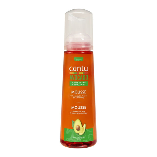 Mousse Cheveux Hydratante Huile d'Avocat Huile de Lin et au Miel Pur CANTU le flacon de 248mL