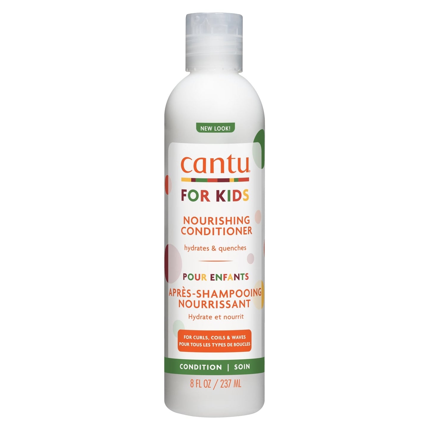 Après-Shampoing Enfant Nourrissant pour Cheveux bouclés, frisés, crépus et ondulés Beurre de Karité, Huile de Coco et Miel CANTU 