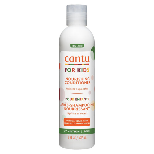 Après-Shampoing Enfant Nourrissant pour Cheveux bouclés, frisés, crépus et ondulés Beurre de Karité, Huile de Coco et Miel CANTU 