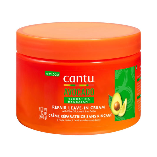 Crème Réparatrice Hydratante Secs Abîmés Sans Rinçage Cheveux Bouclés, Frisés, Crépus Cantu CANTU le pot de 340g