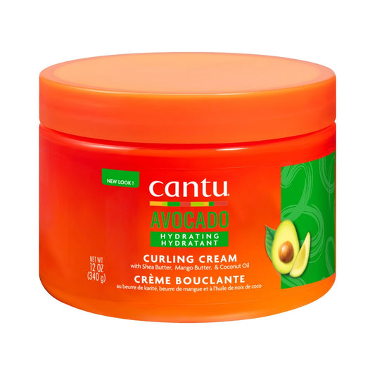 Crème Boucles Hydratante Nourrissante Définissante à l'Huile d'Avocat et Beurre de Karité Sans Frisottis Avocado CANTU le pot de 340g