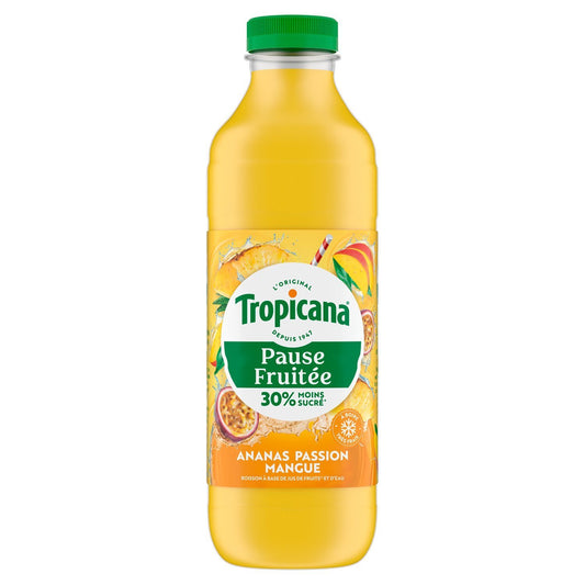 Boisson à l'Ananas Passion et Mangue Pause Fruitée TROPICANA la bouteille de 1L