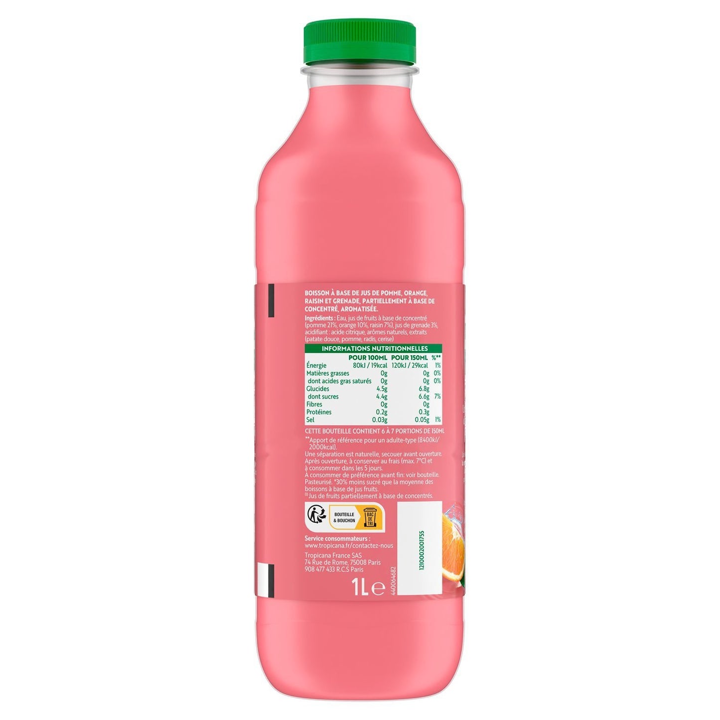 TROPICANA Orangen-Apfel-Granatapfel-Getränk mit reduziertem Zuckergehalt