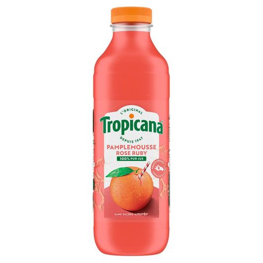 Jus Pamplemousse Rose Ruby Pur Jus TROPICANA la bouteille de 1L