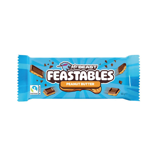 Tablette de Chocolat Lait Beurre de Cacahuètes FEASTABLES la tablette de 60g