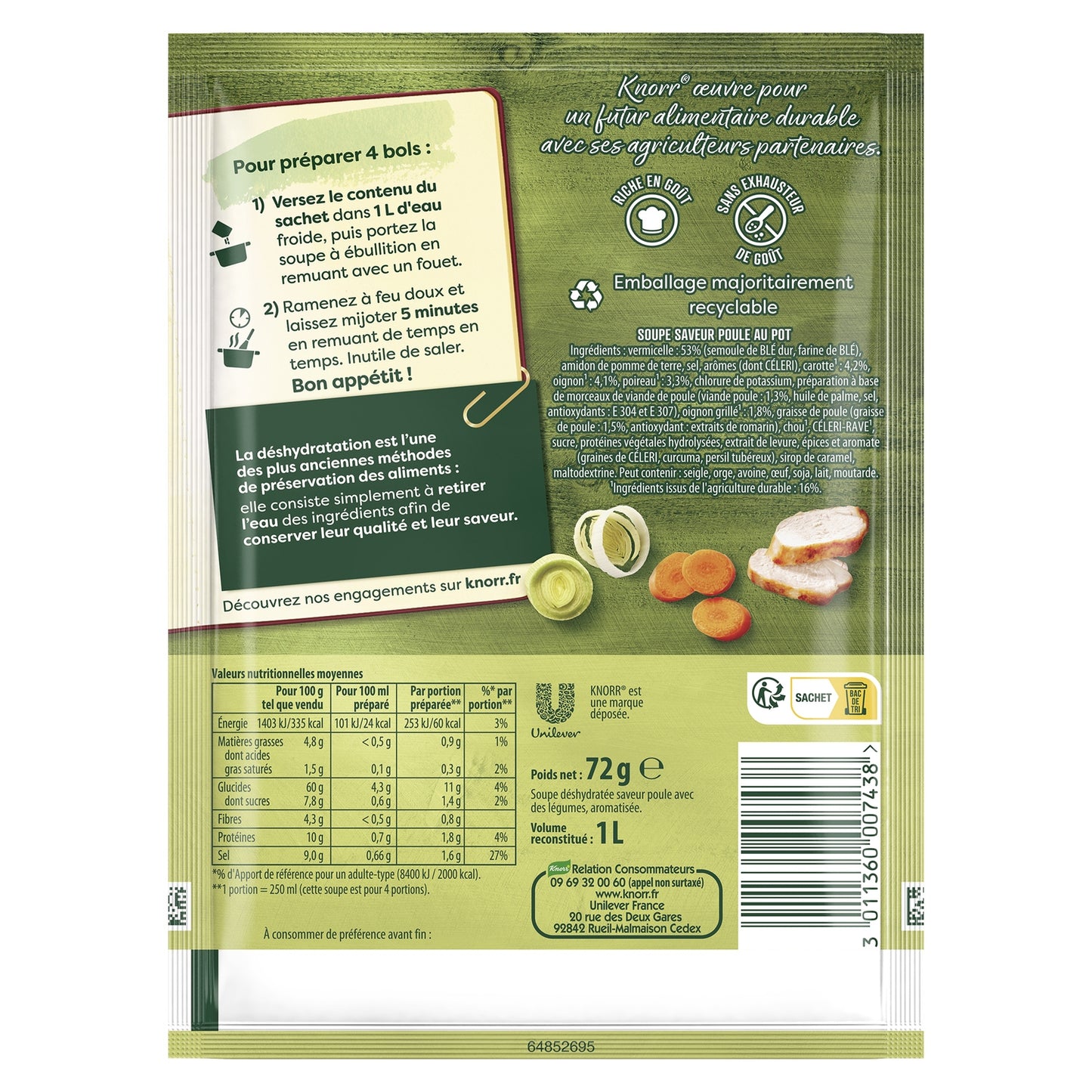 KNORR Dehydrated Chicken Pot Soup with Small Vegetables