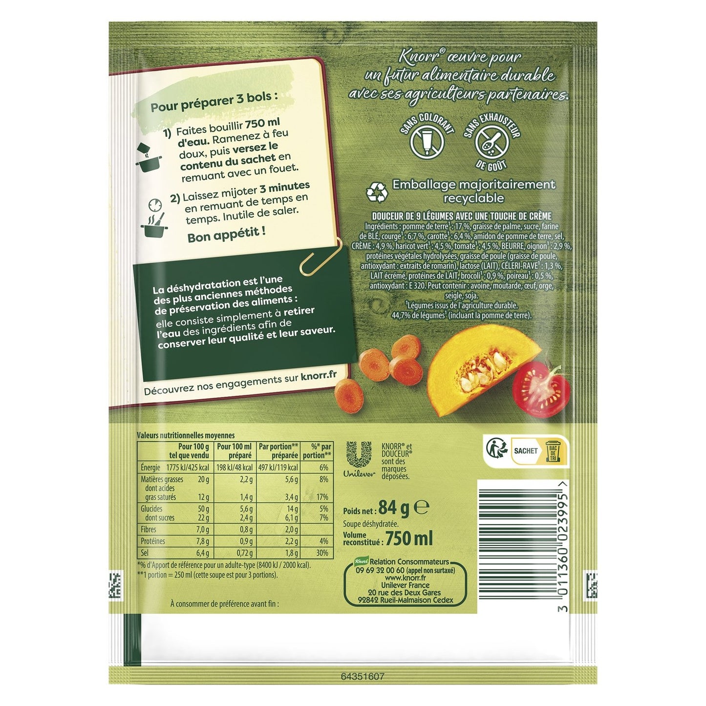 KNORR Dehydrierte 9-Gemüsesuppe