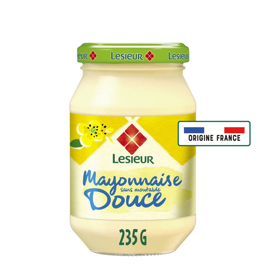Mayonnaise Douce, Sans Moutarde LESIEUR le pot de 235g