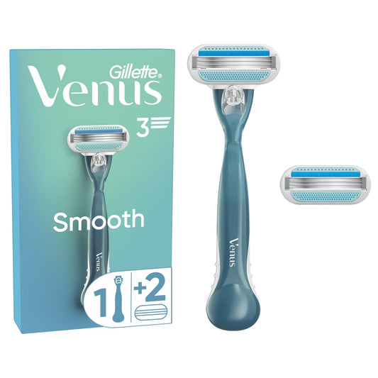Rasoir Smooth 3 Lames pour Femme GILLETTE le paquet d'une manche réutilisable + 2 recharges de lames