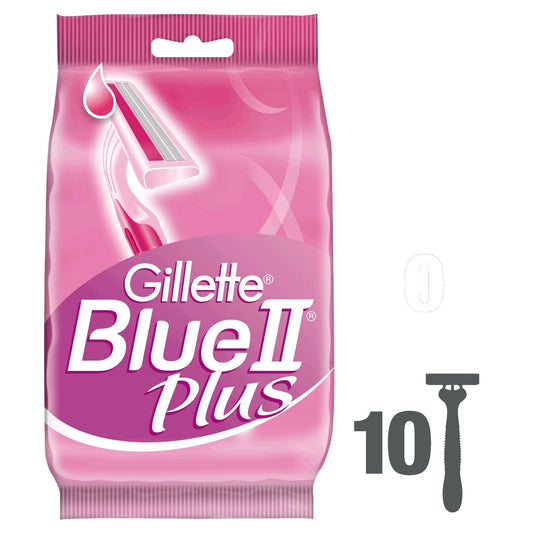 Rasoirs Jetables Blue Ii Plus Femme GILLETTE le paquet de 10 rasoirs