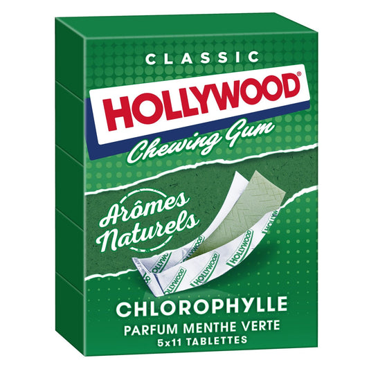 HOLLYWOOD Spearmint Flavor Chlorophyll Chewing Gum