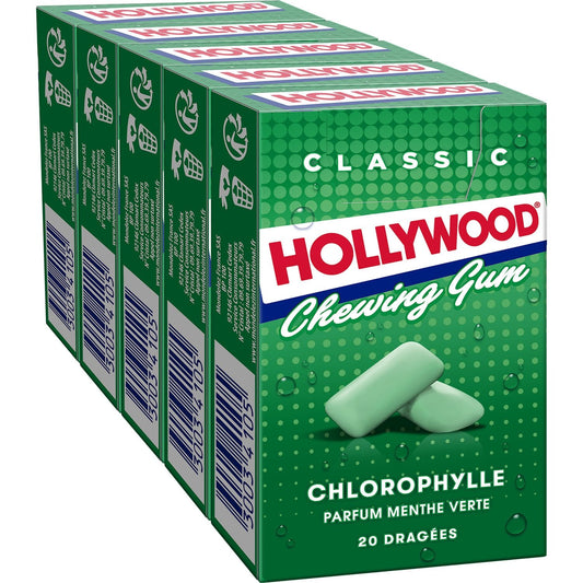 HOLLYWOOD Spearmint Flavor Chlorophyll Chewing Gum