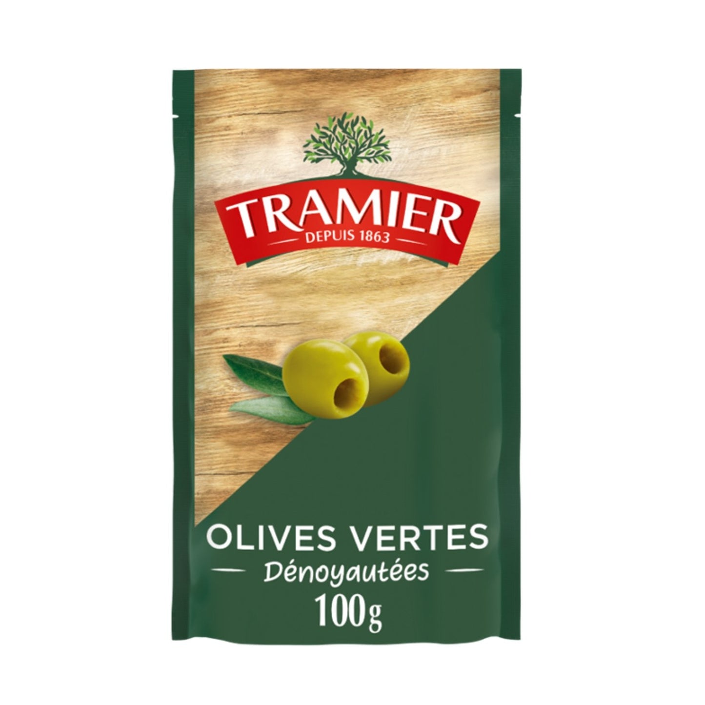 TRAMIER Pitted Green Olives